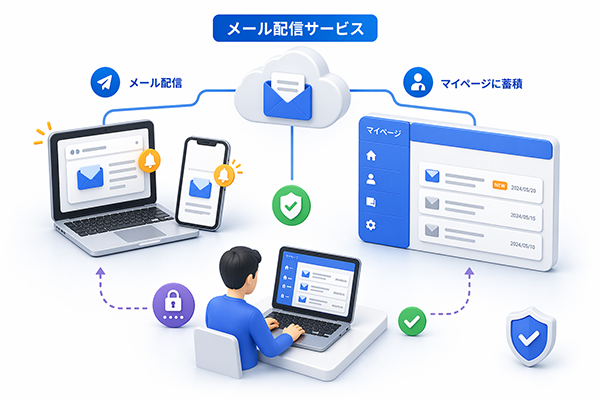 メールとマイページ連動のイメージ